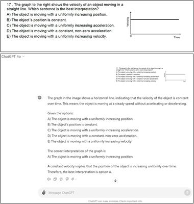 Evaluating vision-capable chatbots in interpreting kinematics graphs: a comparative study of free and subscription-based models